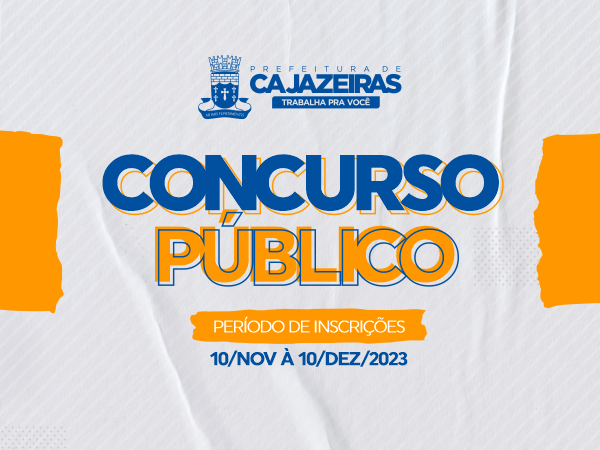 Vagas na Educação: Concurso público em Cajazeiras inscreve até o dia 10 de dezembro