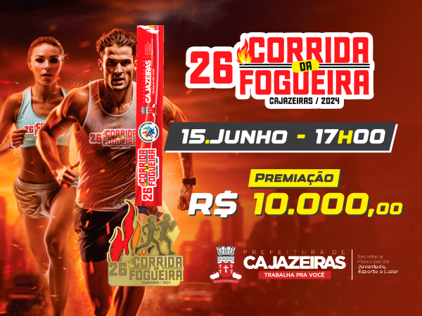 Calendário junino: Começam amanhã inscrições para a 26ª Corrida da Fogueira em Cajazeiras