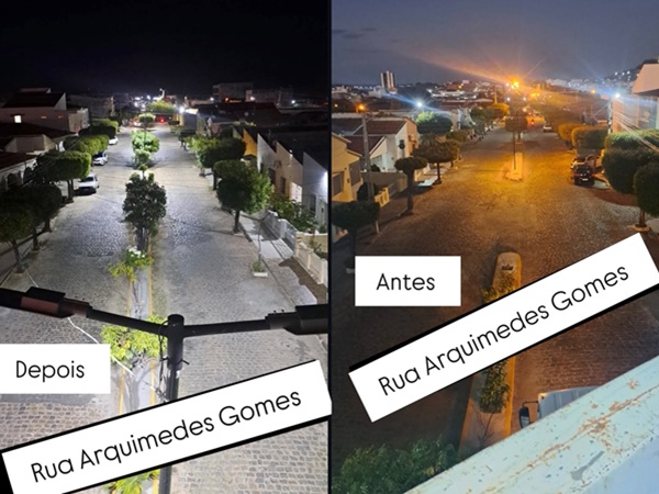 Prefeitura de Cajazeiras amplia modernização da iluminação pública substituindo lâmpadas a vapor por placas de LED